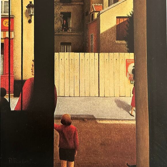 Suburban Landscape, Rene Rimbert, Print, Naive Art, Book Page, ~ 250727-WH 190 A - Picture 1 of 2